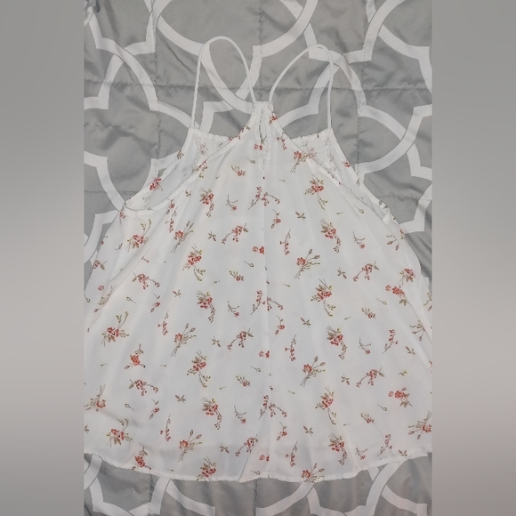 Womens Large white floral tank top - Picture 4 of 5